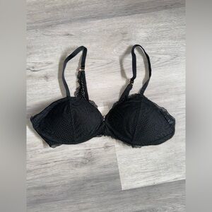 aerie "real power wireless push up be free lace bra" - 36B - black